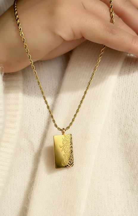 Collier Design Calligraphie Arabe