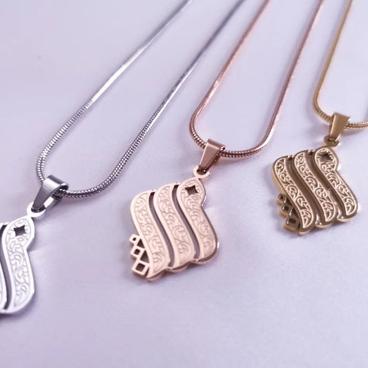 Collier Maille Serpent - Pendentif "Siam" Gravé