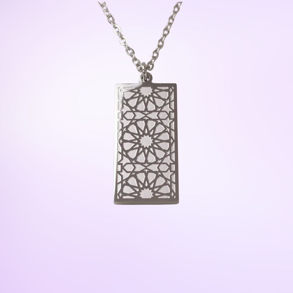 Collier Plaque "Zellige" - Inspiration Marocaine
