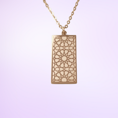 Collier Plaque "Zellige" - Inspiration Marocaine