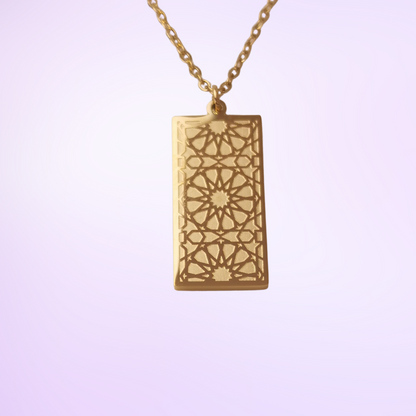 Collier Plaque "Zellige" - Inspiration Marocaine