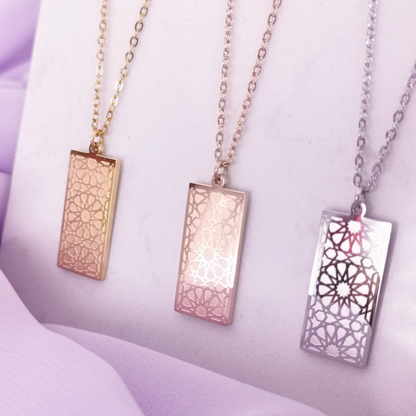 Collier Plaque "Zellige" - Inspiration Marocaine