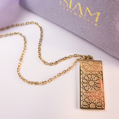 Collier Plaque "Zellige" - Inspiration Marocaine