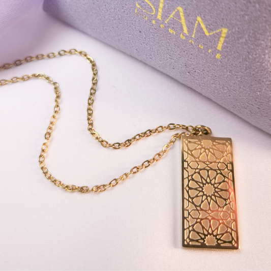 Collier Plaque "Zellige" - Inspiration Marocaine