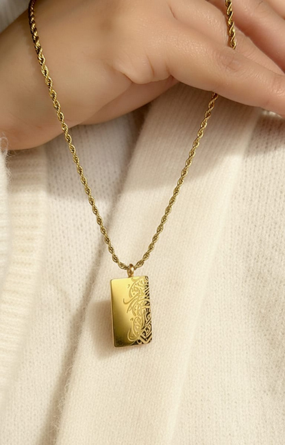 Collier Design Calligraphie Arabe