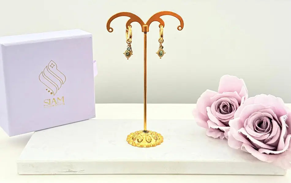 Boucles d’oreilles « Émeraude Orientale »