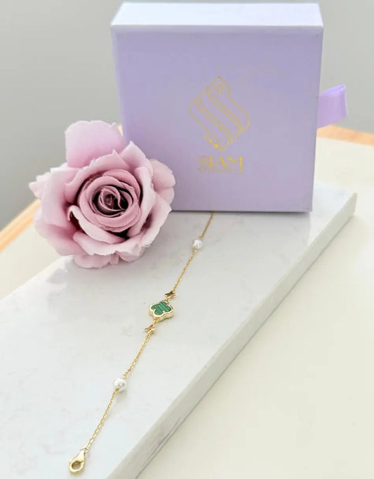 Bracelet Trèfle d’Émeraude