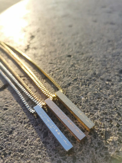 Collier Gavé Barre "Omar Ibn Khattab" - Citation Islamique - Image 8