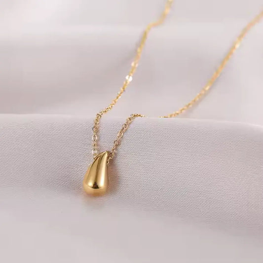 Collier Goutte d'Or "Dama" - Pendentif Larme Doré