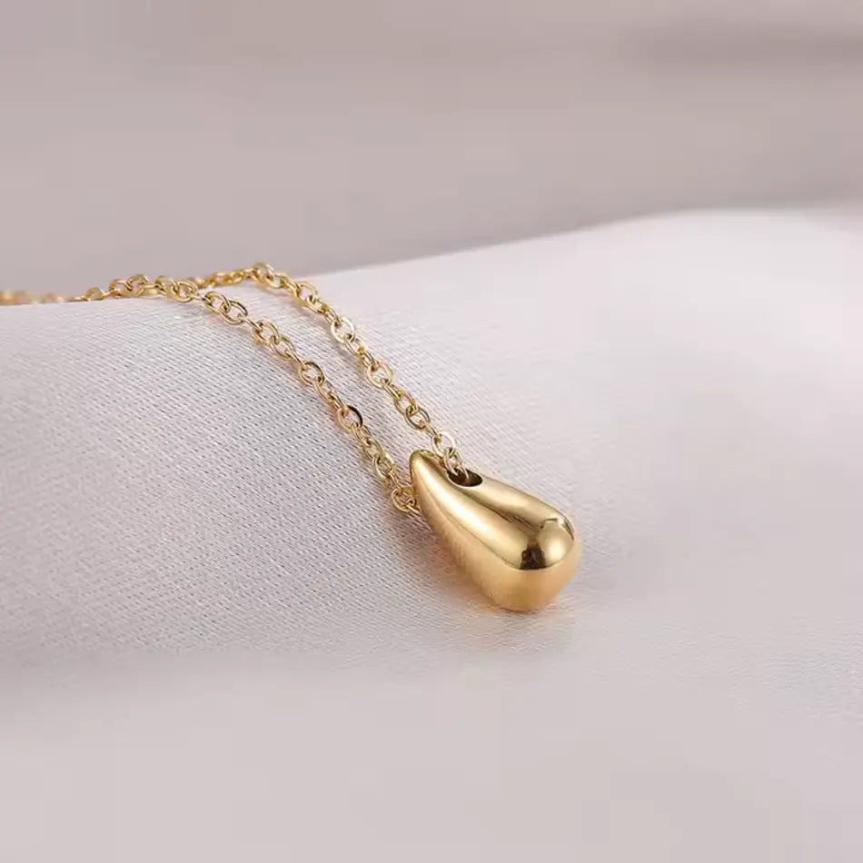 Collier Goutte d'Or "Dama" - Pendentif Larme Doré - Image 3
