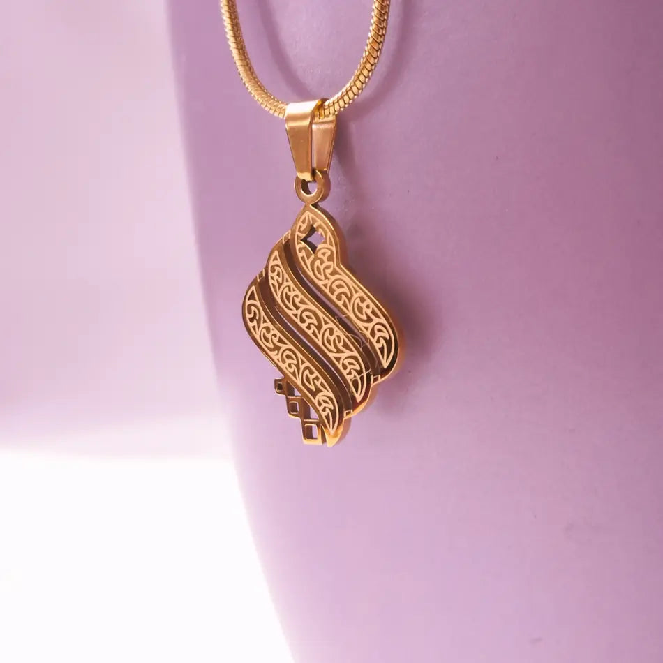 Collier Maille Serpent - Pendentif "Siam" Gravé - Image 2