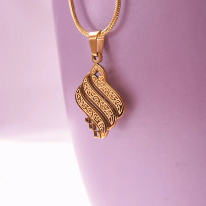 Collier Maille Serpent - Pendentif "Siam" Gravé - Image 2