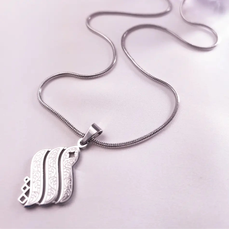 Collier Maille Serpent - Pendentif "Siam" Gravé - Image 4