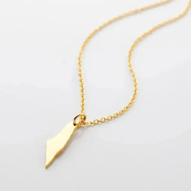 Collier Palestine – pendentif en acier inoxydable