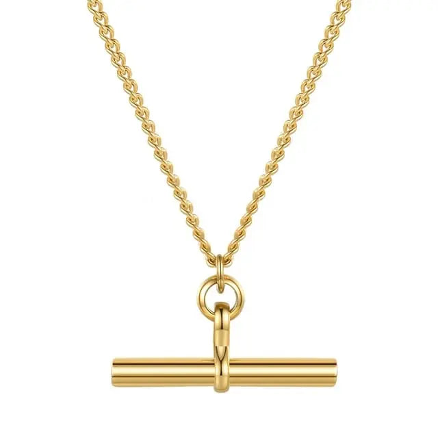 Collier Pendentif de l'Équilibre "Mizane" - Acier Inoxydable Doré - Image 2