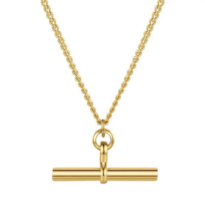 Collier Pendentif de l'Équilibre "Mizane" - Acier Inoxydable Doré - Image 2