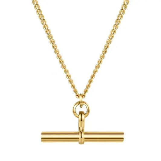 Collier Pendentif de l'Équilibre "Mizane" - Acier Inoxydable Doré - Image 2